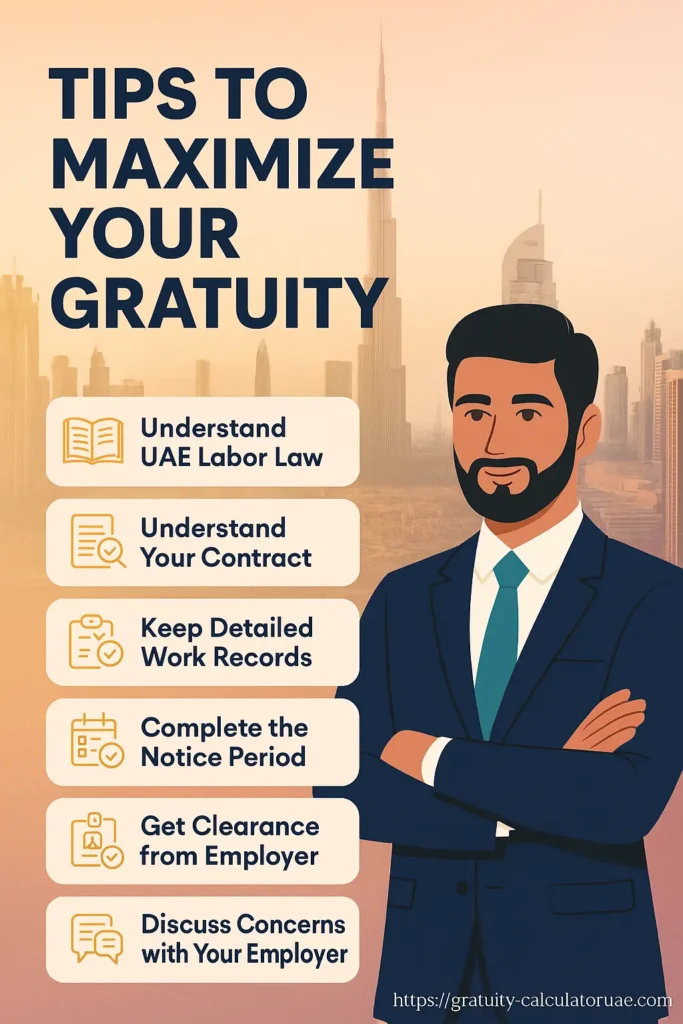 Tips to maximize your gratuity - Gratuity Calculator UAE
