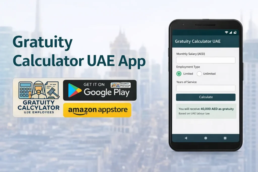 Gratuity Calculator UAE App on Trusted Platforms (Google Play Store)