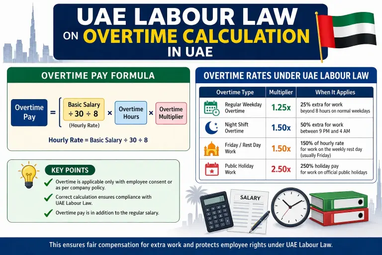 Quick Summary – Overtime Calculation in UAE, Overtime Calculator
